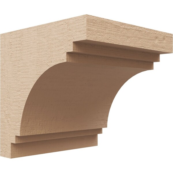 Ekena Millwork 7"W x 7"D x 7"H Wide Pescadero Rough Cedar Woodgrain TimberThane Corbel, Primed Tan CORUR07X07X07PECRCPR - main